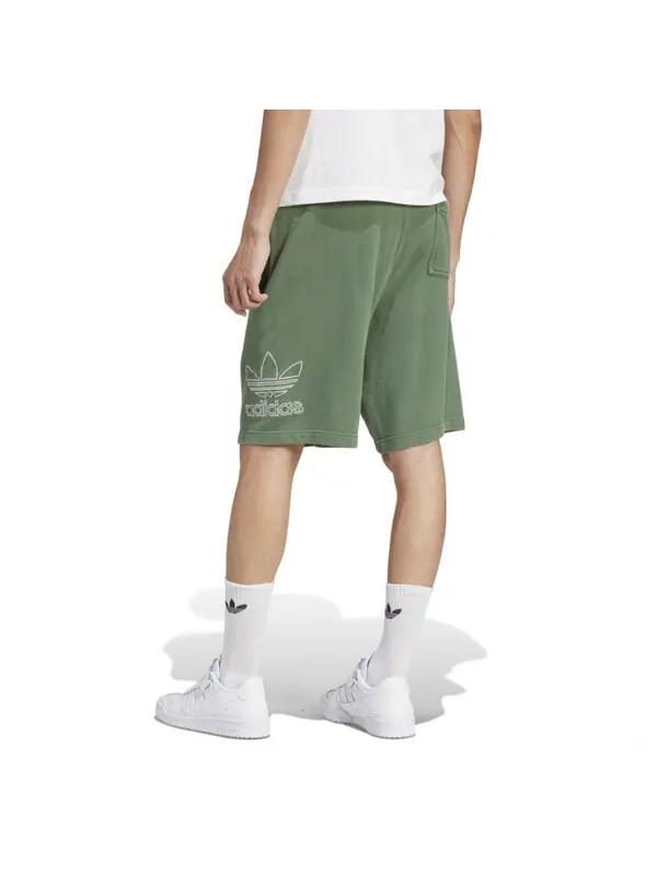 Шорты adicolor outline трилистник шорты Adidas — изображение 3 из 3, зеленый