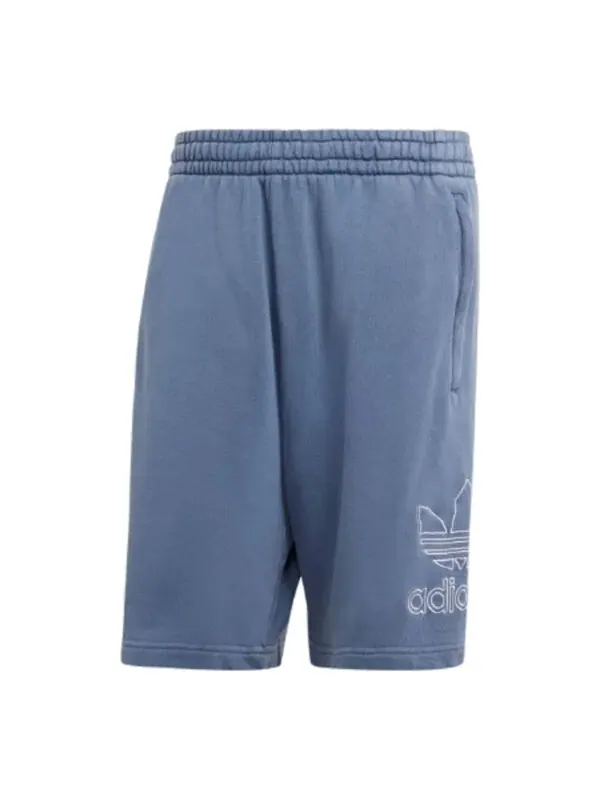 Шорты adicolor outline трилистник шорты Adidas — изображение 1 из 3, синий