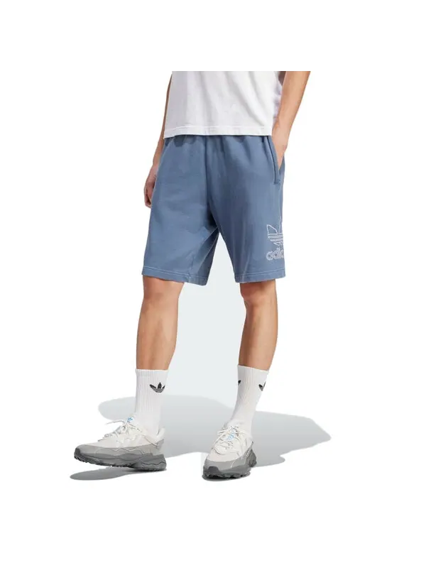 Шорты adicolor outline трилистник шорты Adidas — изображение 2 из 3, синий