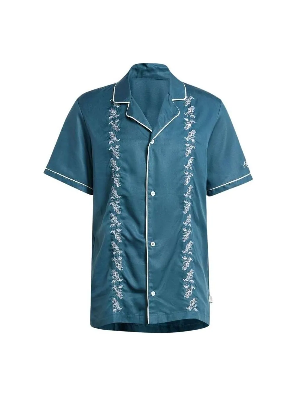 Рубашка adidas Originals Leisure Bowling Shirt Asia Sizing 'Teal' IR8401 — 1