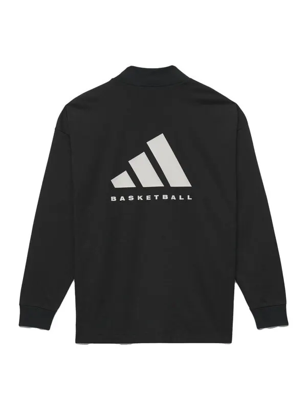 Футболка баскетбольные Футболка с длинным рукавом Adidas — изображение 1 из 1, черный