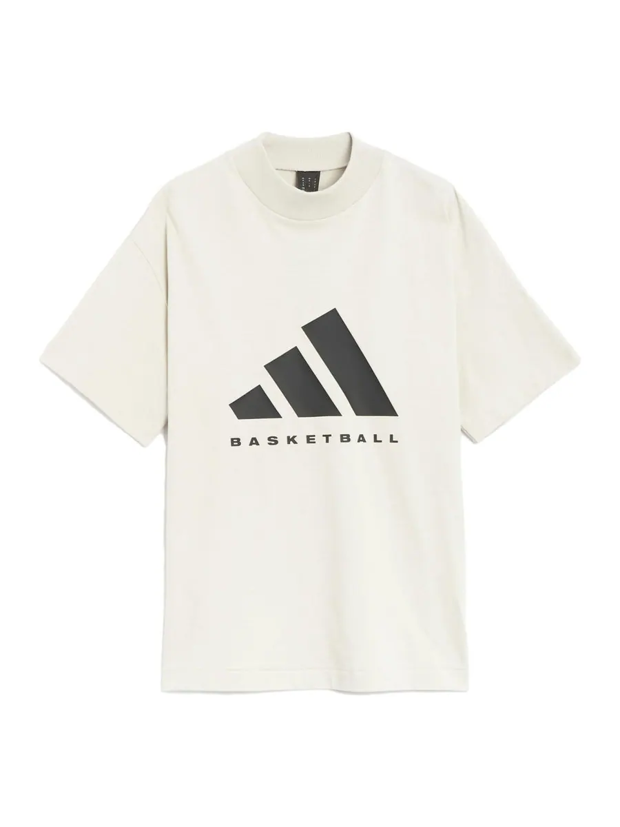 Футболка adidas Basketball Logo Tee 'White' — изображение 1 из 5, белый