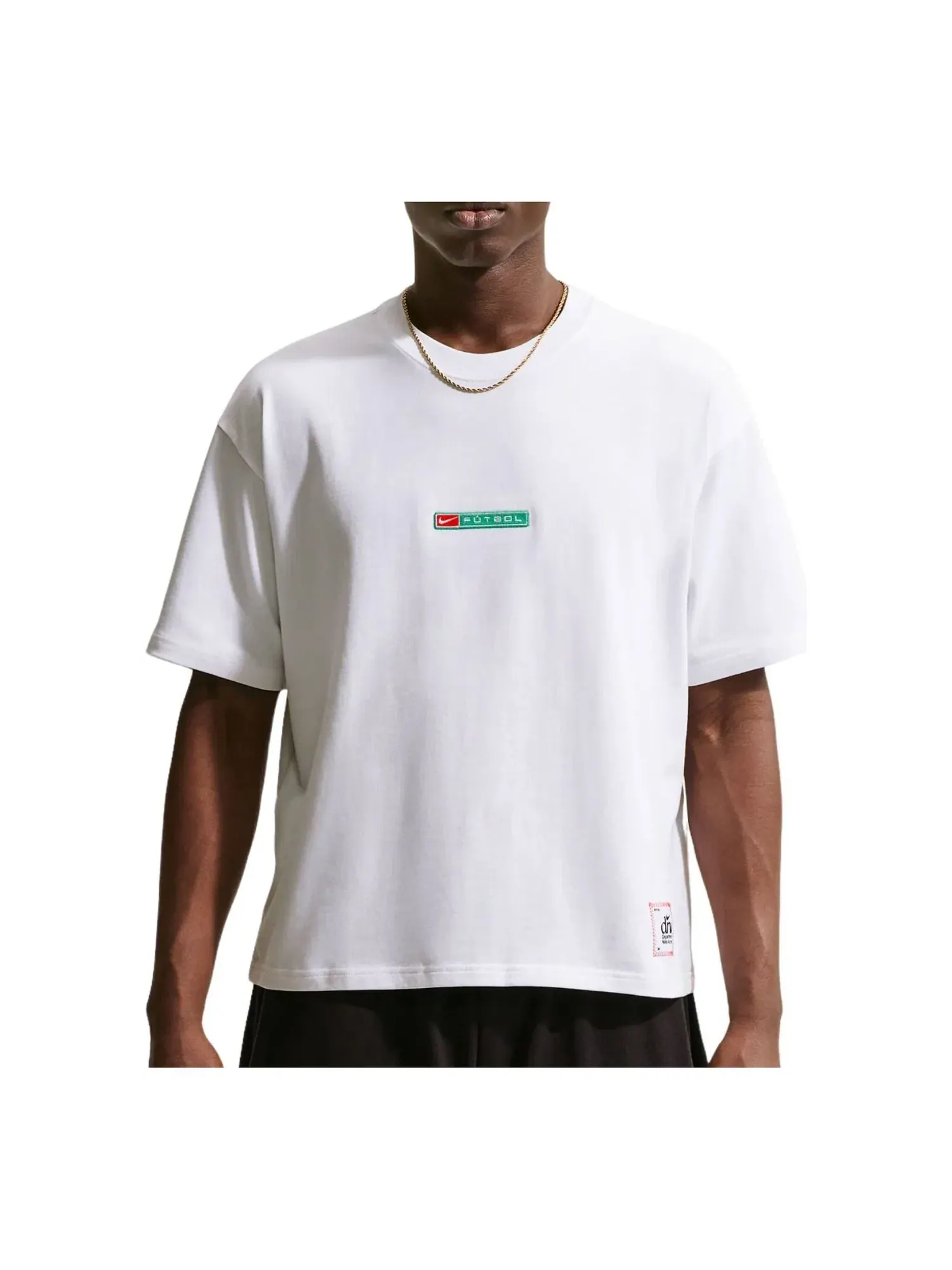 Футболка Nike NSW Boxy Futbol Loose 'University Red White Stadium Green' IR8959-101 — изображение 1 из 2, белый