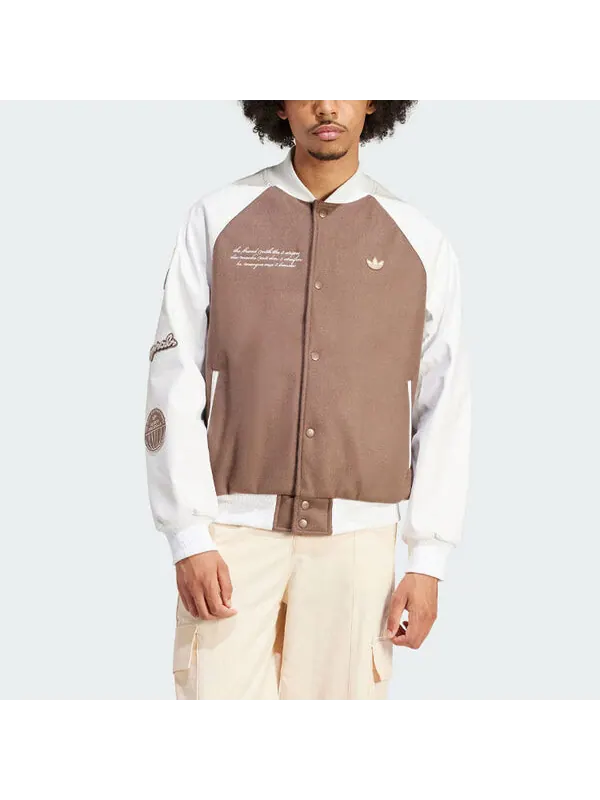 Куртка originals vrct jacket asia sizing 'brown' Adidas — изображение 2 из 4, белый