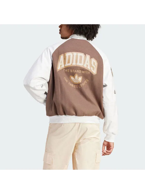 Куртка originals vrct jacket asia sizing 'brown' Adidas — изображение 3 из 4, белый