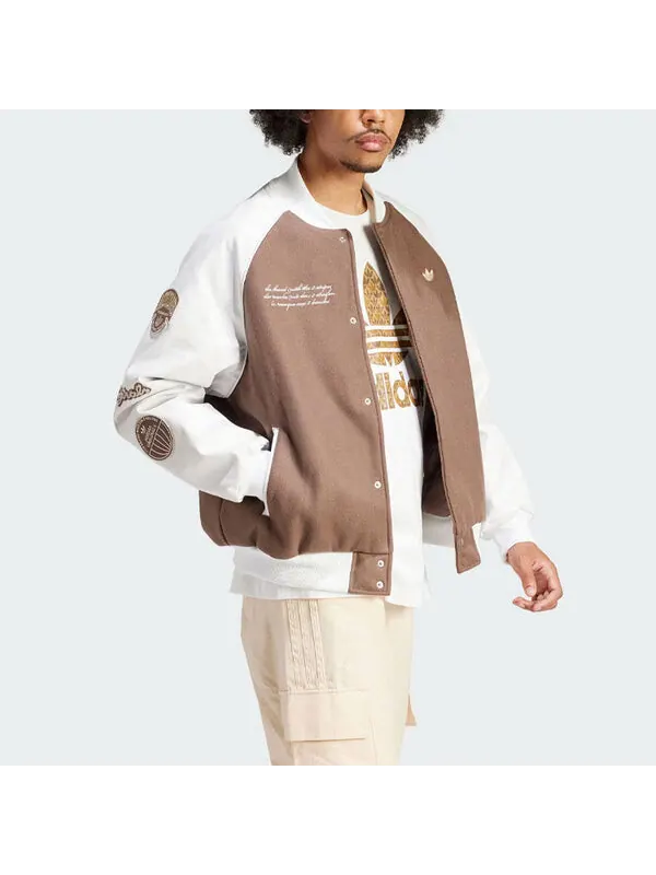 Куртка originals vrct jacket asia sizing 'brown' Adidas — изображение 4 из 4, белый