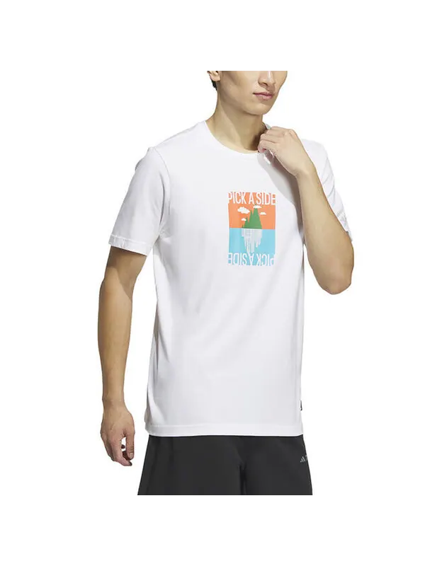 Футболка polygiene graphic t shirt asia sizing Adidas — изображение 4 из 4, белый