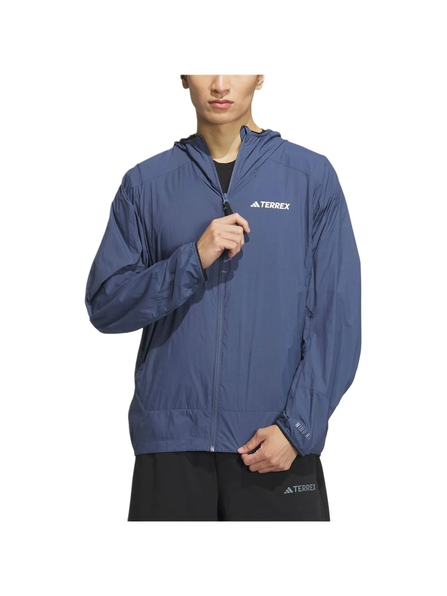Куртка-ветровка Adidas Terrex Sun-protection — изображение 2 из 3, серый/синий