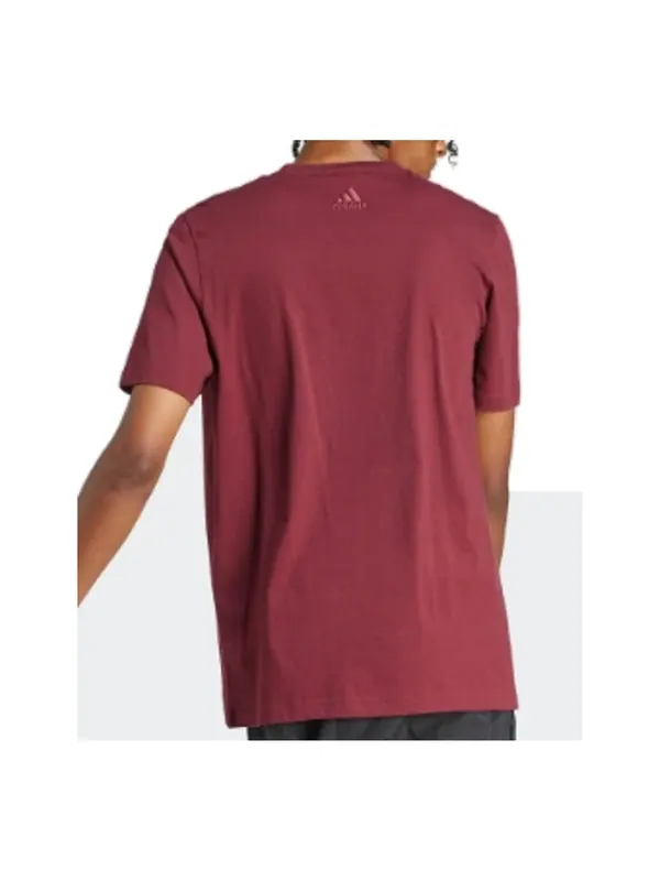 Футболка essentials single jersey big logo t-shirt 'burgundy' Adidas — изображение 3 из 3, бордовый