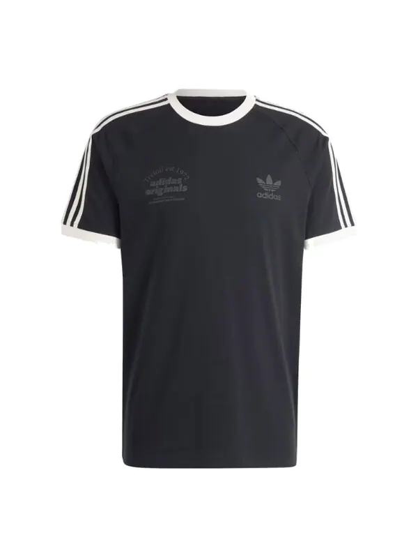 Футболка оригинальные спортивные графические cali tee азиатские размеры Adidas — изображение 1 из 2, черный/белый