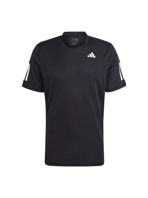 Футболка клубные 3 полоски теннисная футболка Adidas — изображение 1 из 1, черный/белый