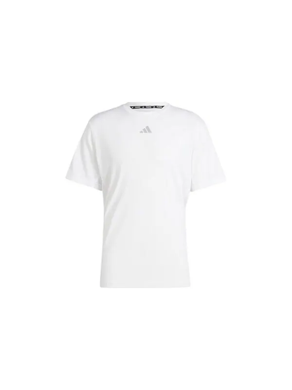 Футболка hiit workout 3 stripes tee asia sizing Adidas — изображение 2 из 2, белый