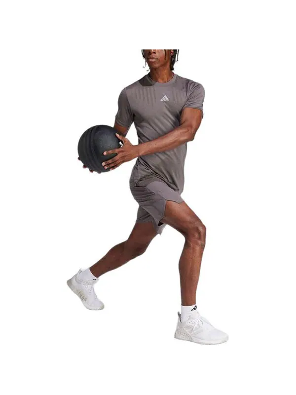 Футболка hiit airchill workout t-shirt asia sizing 'grey' Adidas — изображение 3 из 3, темно-серый