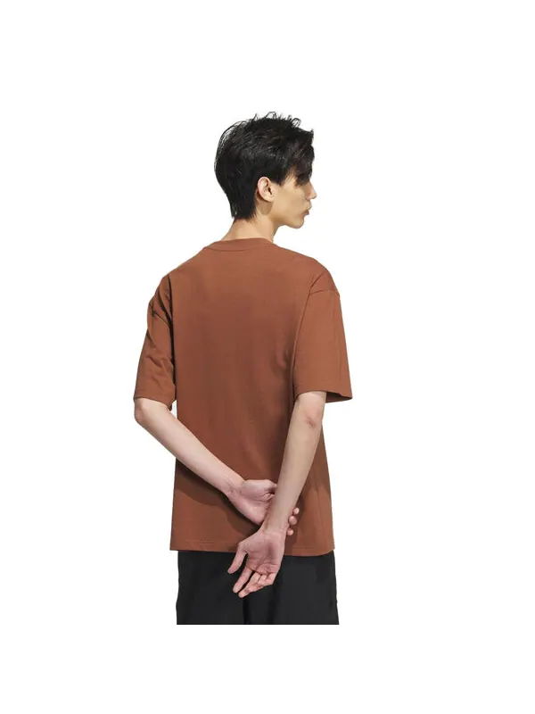 Футболка sportswear short sleeve tee 'tan' Adidas — изображение 2 из 2, бежевый/мульти