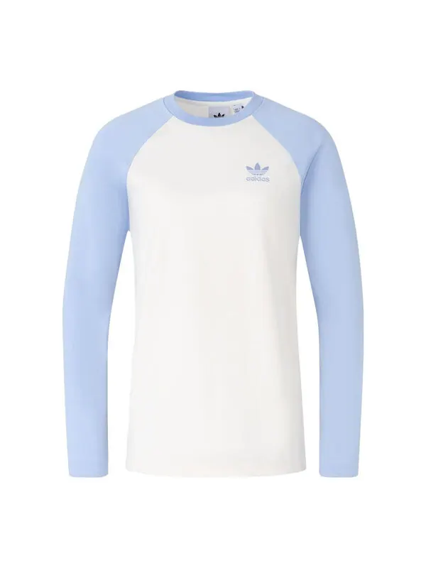 Футболка с длинным рукавом Adidas — изображение 1 из 1, белый/фиолетовый