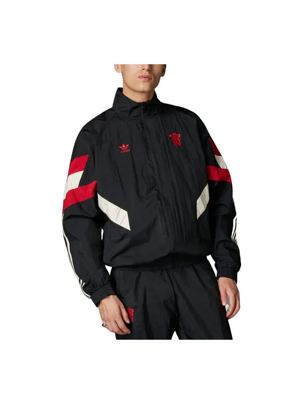 Куртка manchester united originals track jacket asia sizing Adidas — изображение 1 из 4, черный/красный