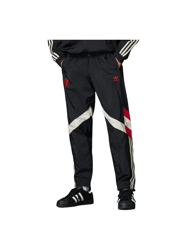 Штаны manchester united originals спортивные штаны Adidas — изображение 1 из 2, черный/красный