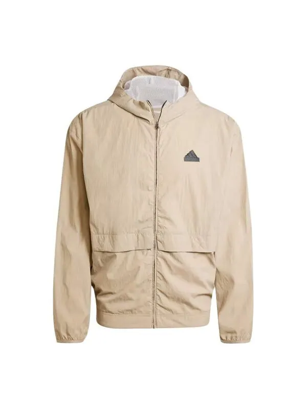 Толстовка city escape full zip hoodie asia sizing Adidas — изображение 1 из 4, бежевый