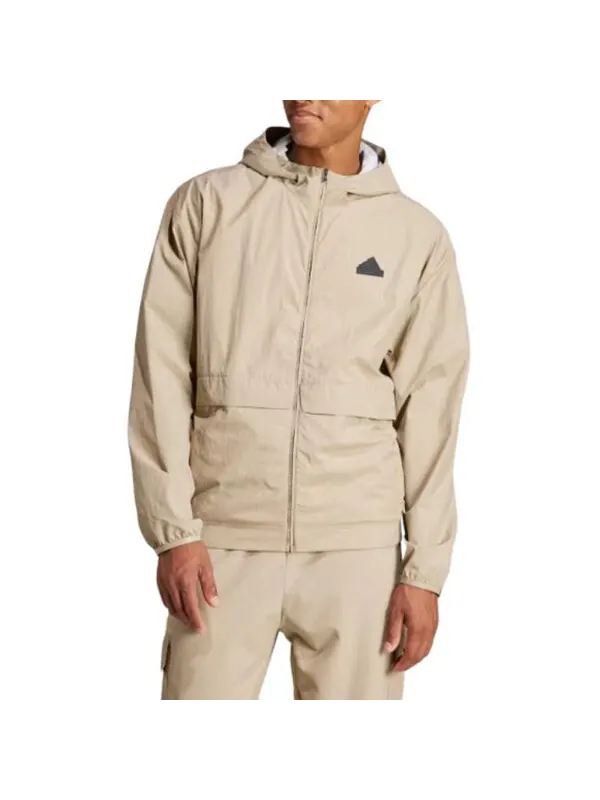 Толстовка city escape full zip hoodie asia sizing Adidas — изображение 2 из 4, бежевый