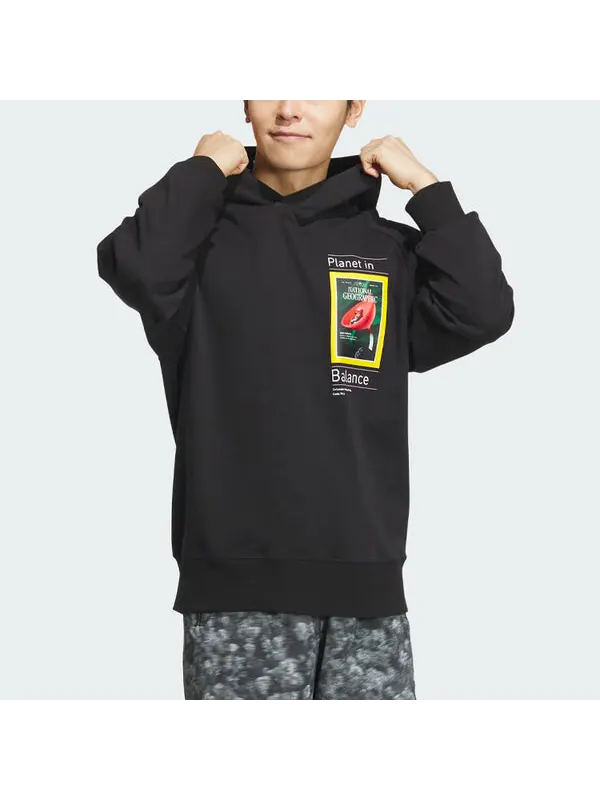 Толстовка x national geographic dwr graphic hoodie asia sizing Adidas — изображение 2 из 4, черный
