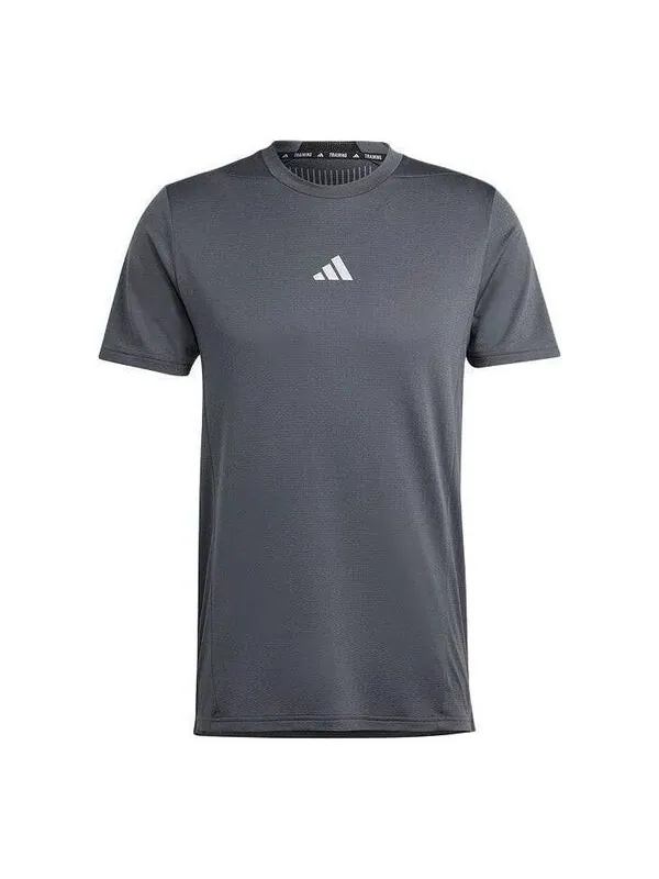 Футболка heat.rdy logo training t shirt asia sizing Adidas — изображение 1 из 3, серый/белый