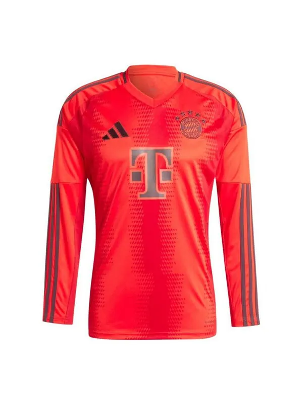 Футболка fc bayern 24 25 с длинным рукавом домашняя футбольная майка азиатские размеры Adidas — изображение 1 из 4, красный
