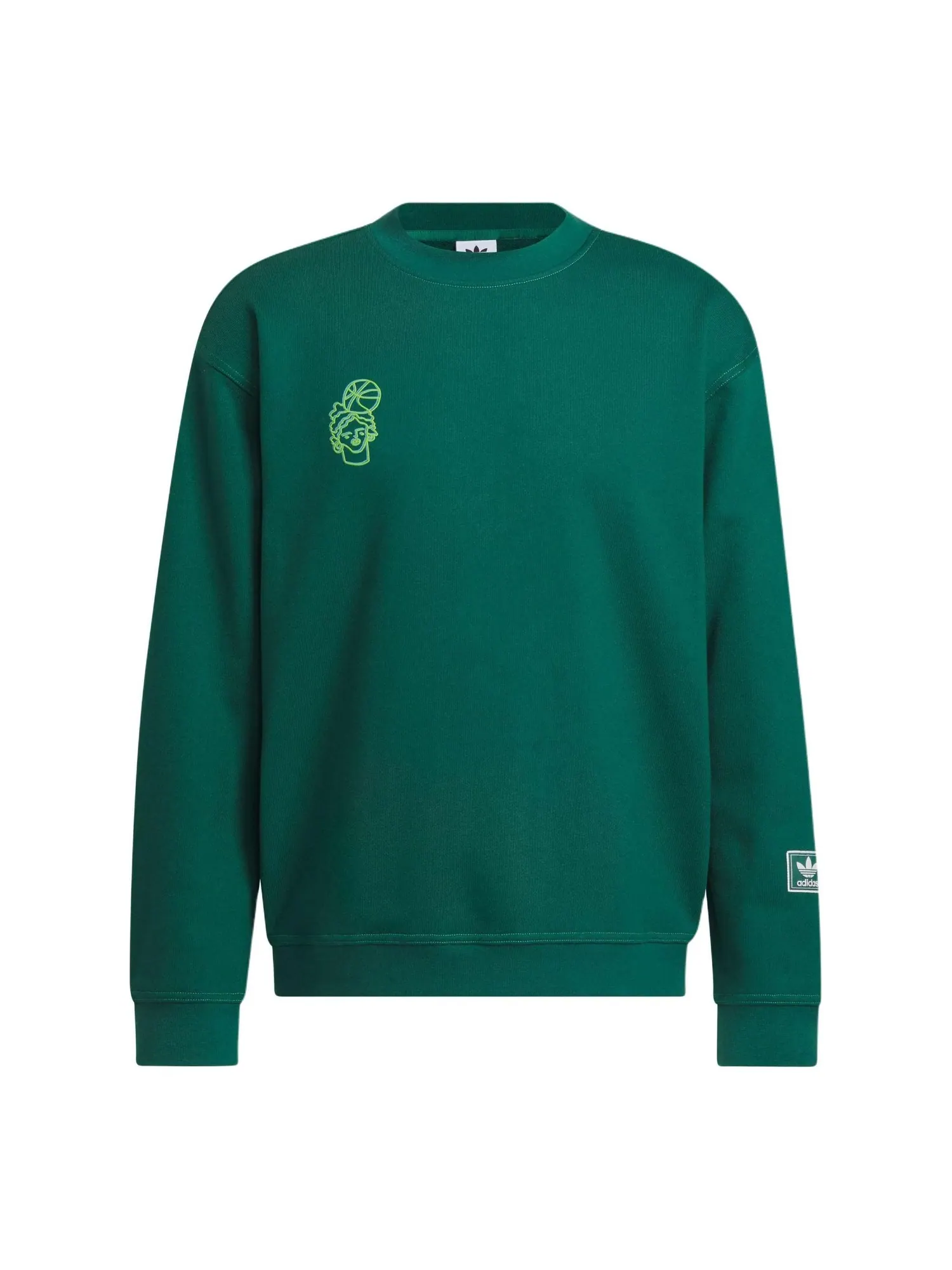 Спортивная толстовка adidas Hoop York City Crewneck Sweatshirt Asia Sizing 'Green' IT4987 — изображение 1 из 1, зеленый