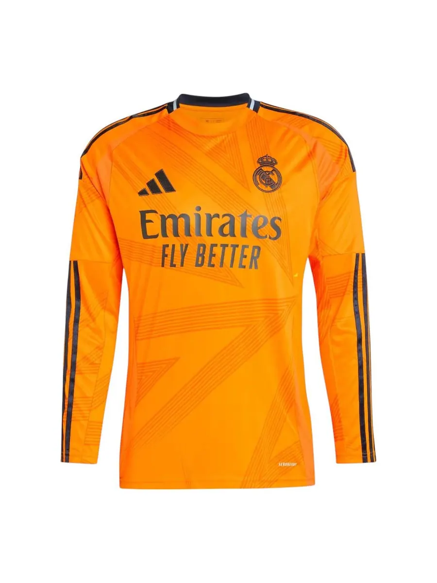 Джерси adidas Real Madrid CF 24/25 Long Sleeve Away Jersey 'Orange' — изображение 1 из 3, оранжевый