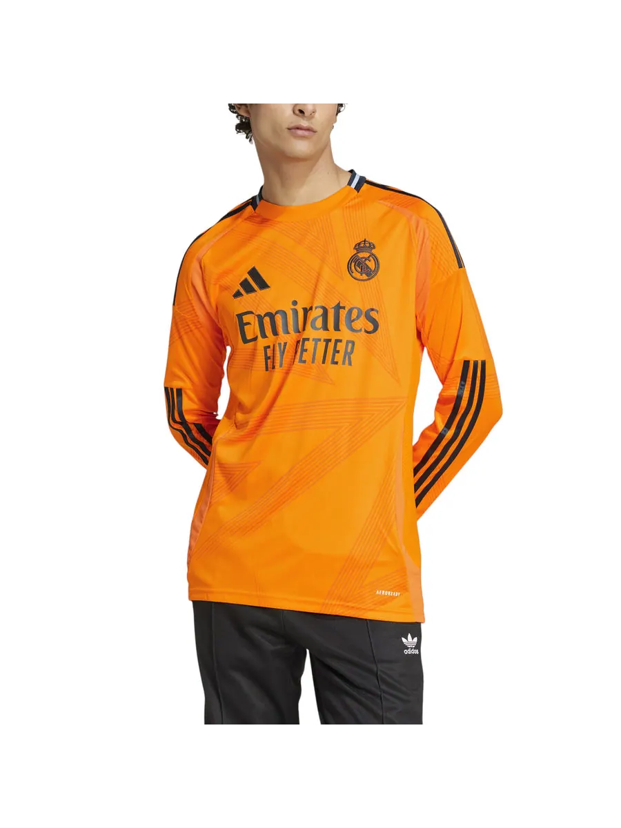 Джерси adidas Real Madrid CF 24/25 Long Sleeve Away Jersey 'Orange' — изображение 3 из 3, оранжевый