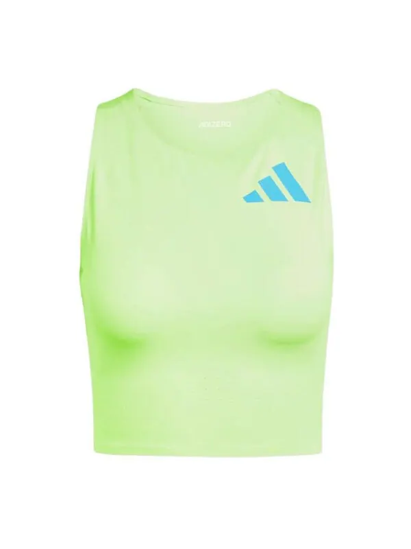 Топ adizero дорога к рекордам укороченный топ азия размеры Adidas — изображение 1 из 4, желтый