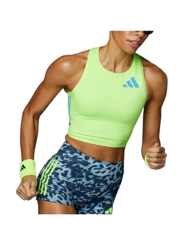 Топ adizero дорога к рекордам укороченный топ азия размеры Adidas — изображение 3 из 4, желтый