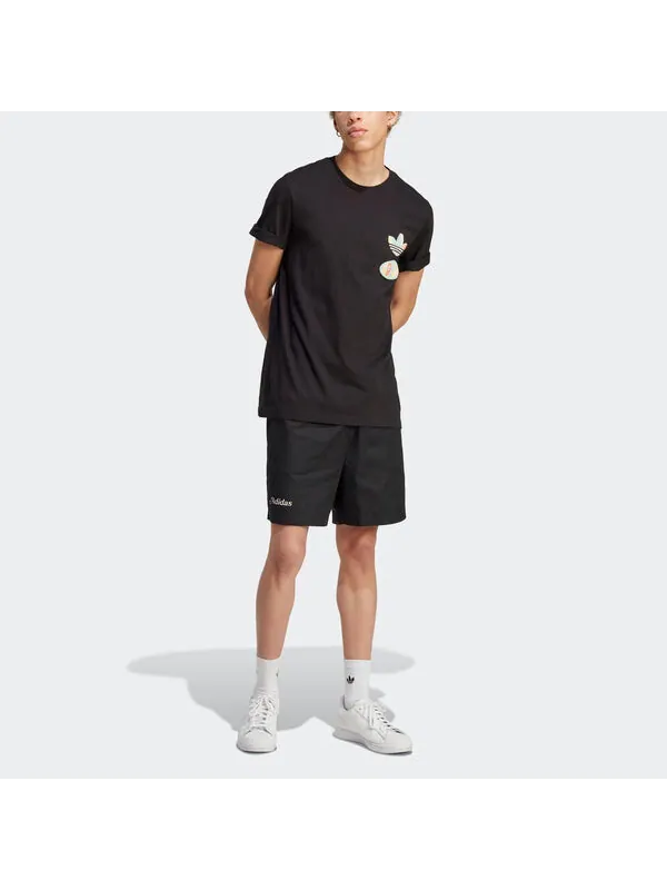 Футболка adidas originals Enjoy Summer Front/Back Graphic Tee 'Black' — изображение 4 из 4, черный