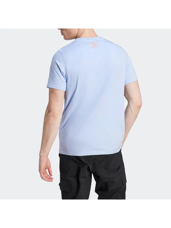 Футболка adidas originals Enjoy Summer Graphic Tee 'Blue Dawn' — изображение 3 из 4, синий