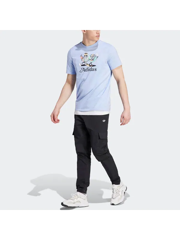 Футболка adidas originals Enjoy Summer Graphic Tee 'Blue Dawn' — изображение 4 из 4, синий