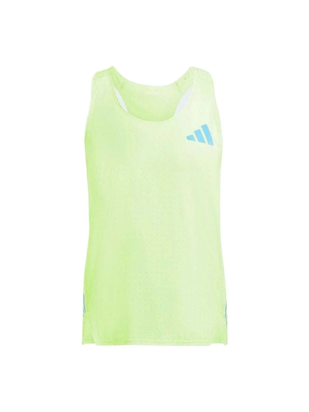 Топ adidas Adizero Road to Records Singlet Asia Sizing 'Lucid Lemon' — изображение 1 из 5, зеленый