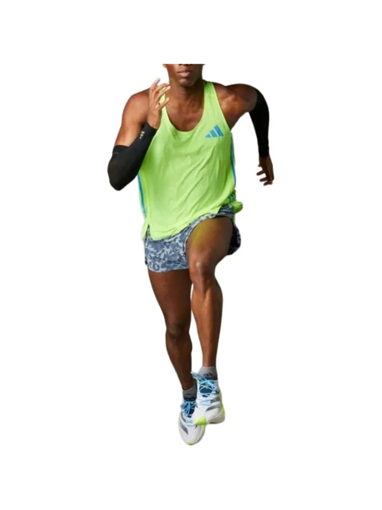 Топ adidas Adizero Road to Records Singlet Asia Sizing 'Lucid Lemon' — изображение 3 из 5, зеленый