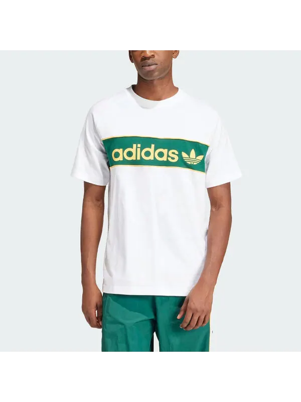 Футболка оригиналы архив футболка азия размеры Adidas — изображение 2 из 4, белый/зеленый/желтый