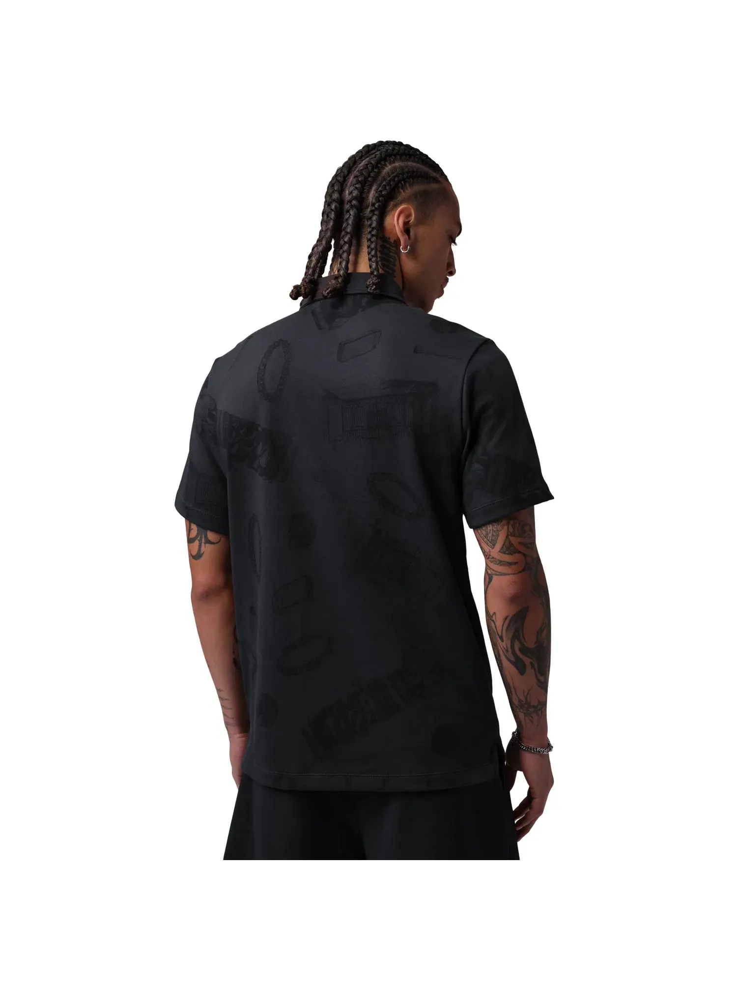 Мужское поло для гольфа Dri-FIT Off Noir Black Jordan — изображение 2 из 4, черный