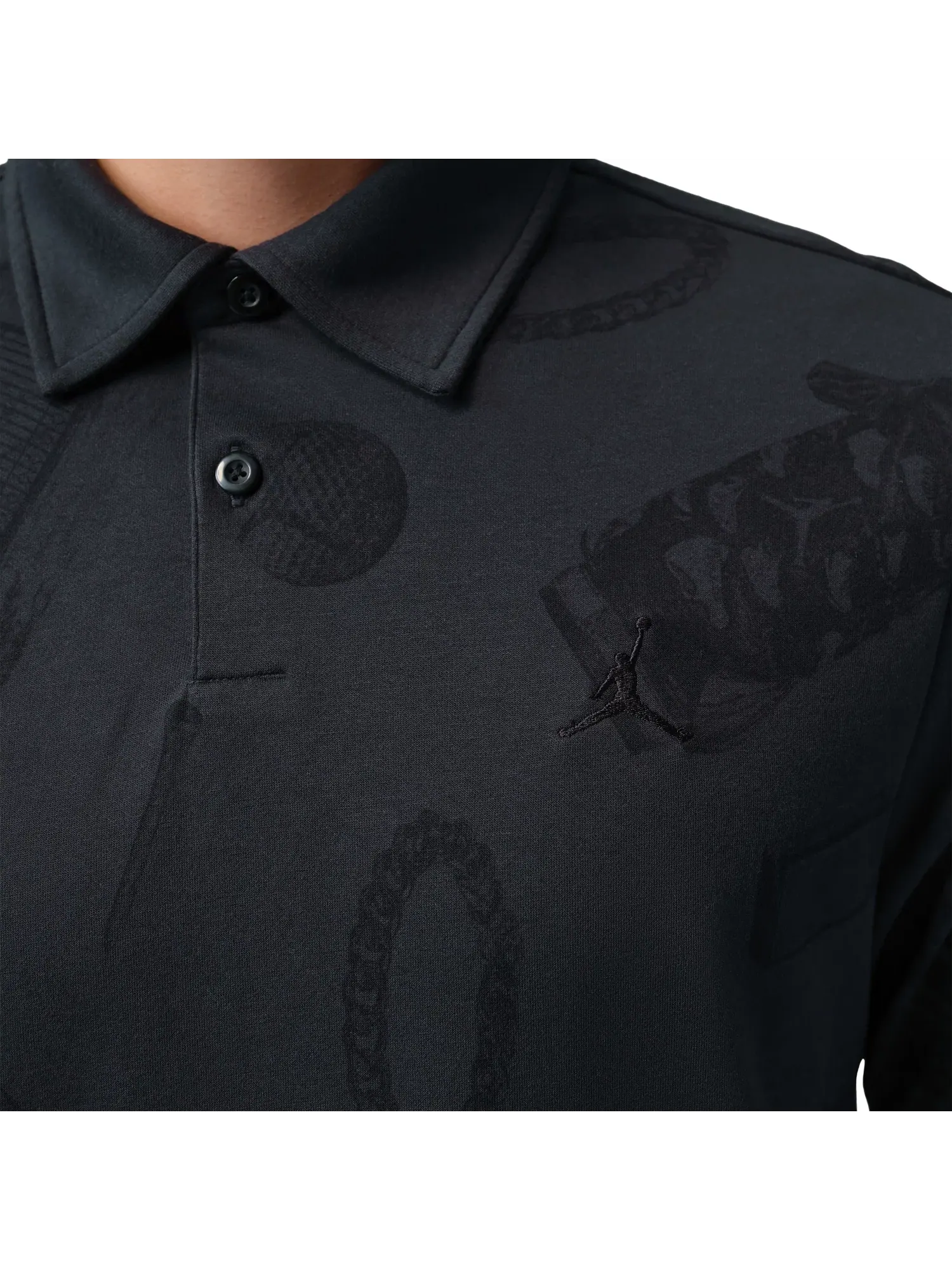 Мужское поло для гольфа Dri-FIT Off Noir Black Jordan — изображение 3 из 4, черный