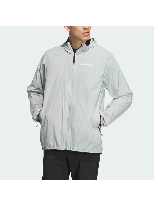 Куртка adidas Terrex Wind.Rdy Jacket 'Grey' — изображение 2 из 4, серый