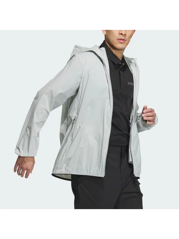 Куртка adidas Terrex Wind.Rdy Jacket 'Grey' — изображение 4 из 4, серый