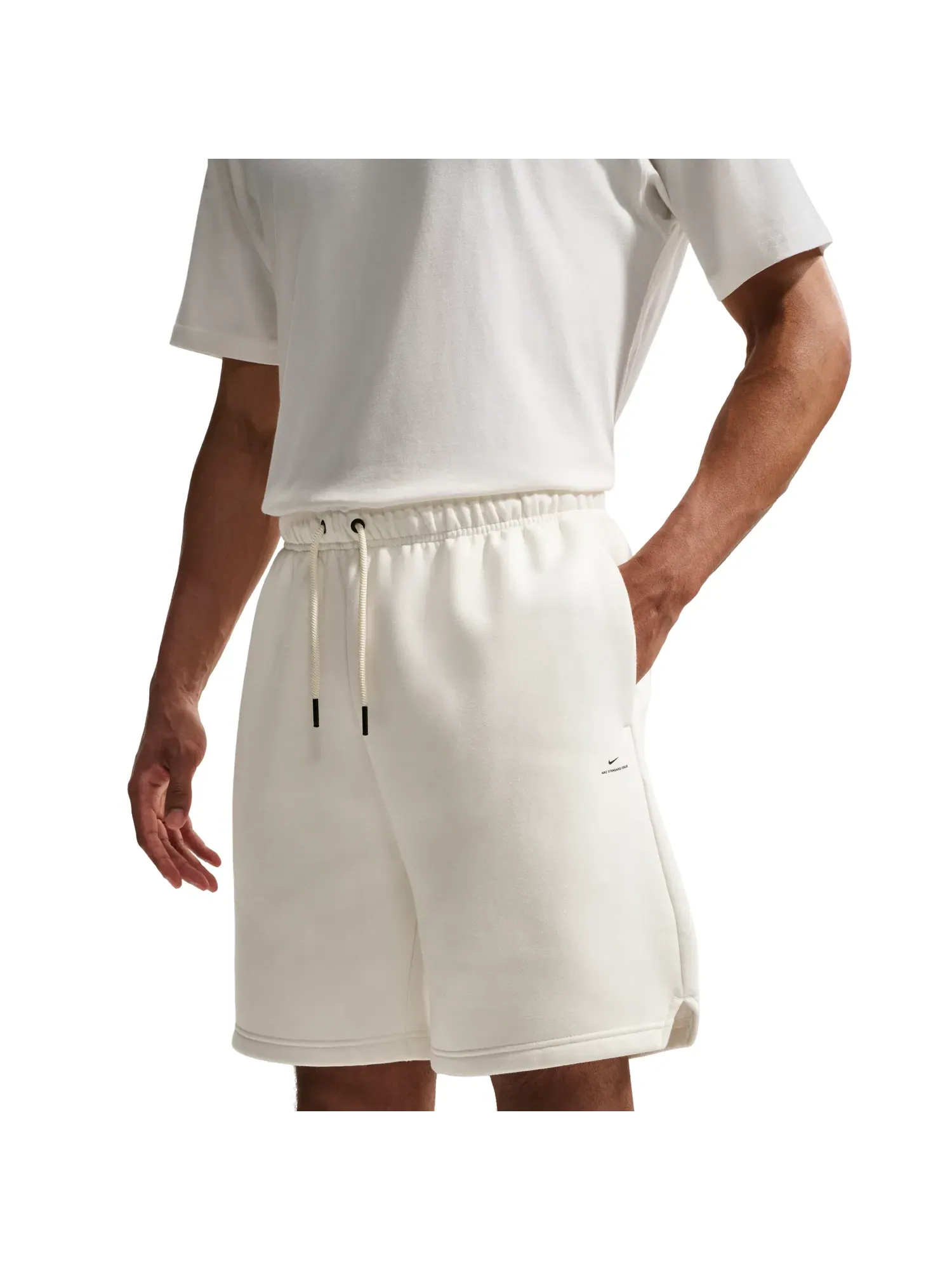 Шорты Nike Tech Fit Standard Issue Brush Fleece 8In Short 'Sail Pale Ivory' IU3281-133 — изображение 1 из 3, белый