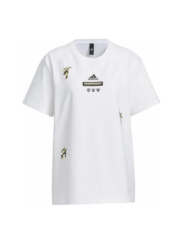 Футболка (WMNS) adidas x Transformers T-Shirts 'White' — изображение 1 из 4, белый/мульти