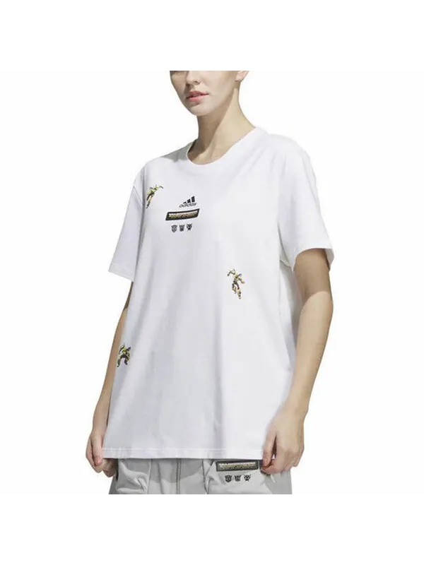 Футболка (WMNS) adidas x Transformers T-Shirts 'White' — изображение 2 из 4, белый/мульти