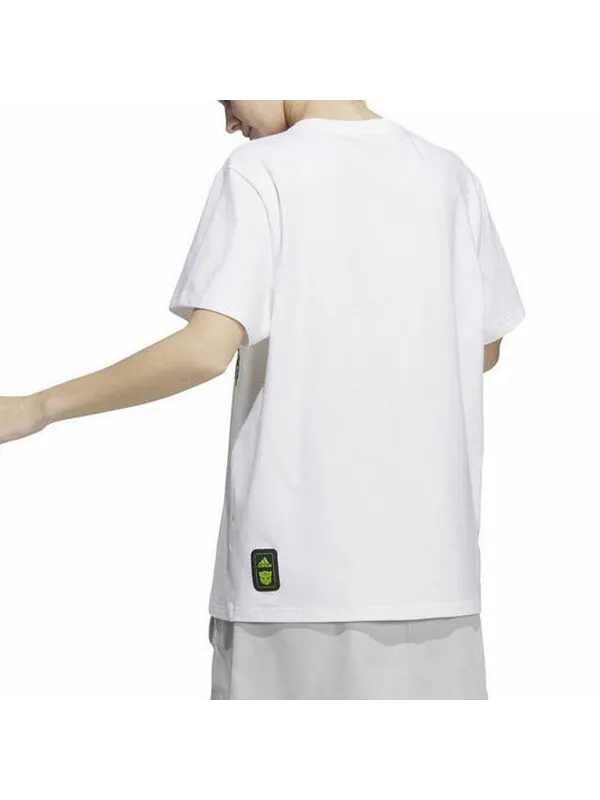 Футболка (WMNS) adidas x Transformers T-Shirts 'White' — изображение 3 из 4, белый/мульти