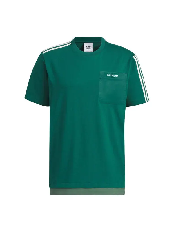 Футболка adicolor футболка с коротким рукавом Adidas — изображение 1 из 1, зеленый