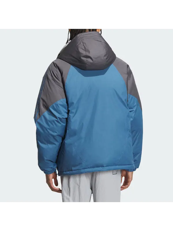 Куртка оригинальные двусторонние пуховики Adidas — изображение 4 из 4, синий/белый