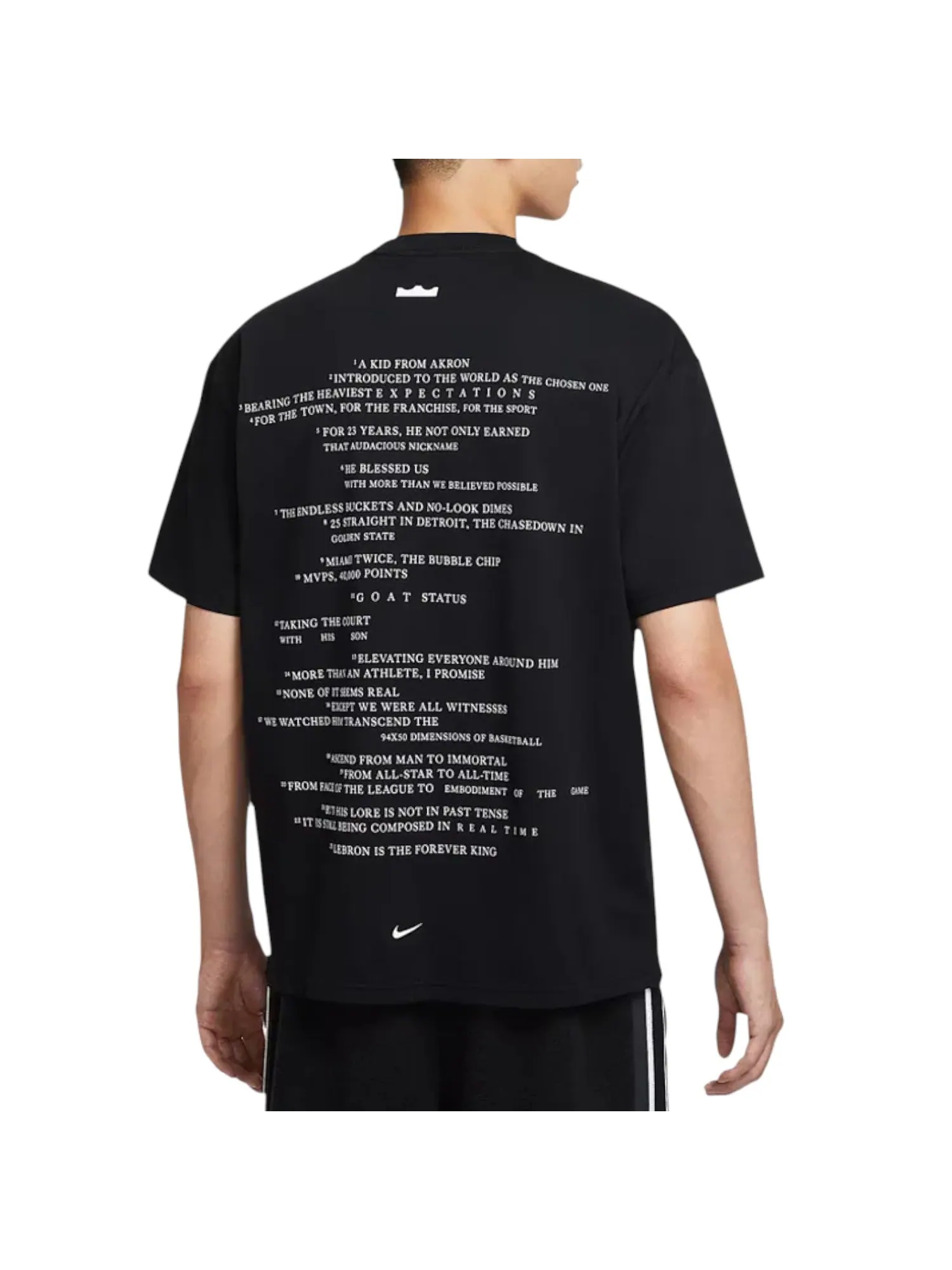 Футболка Nike Forever King Lebron James T-Shirts 'Black' — изображение 2 из 2, черный