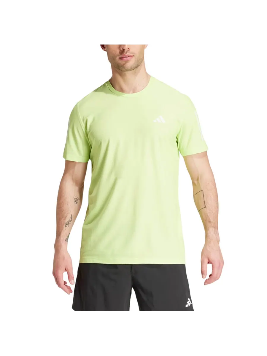Футболка adidas Own the Run T-shirt 'Pulse Lime' — изображение 2 из 3, зеленый