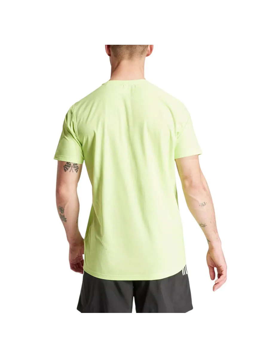 Футболка adidas Own the Run T-shirt 'Pulse Lime' — изображение 3 из 3, зеленый